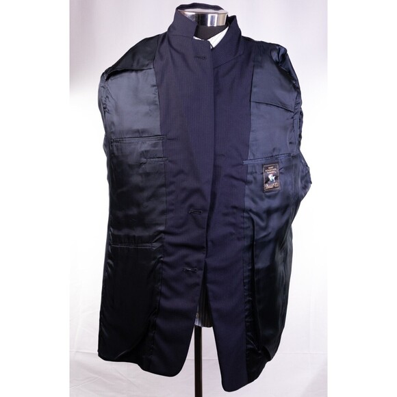 VTG Hart Schaffner Marx Men's Blazer Suit Jacket Sport Sz 44 Pinstripe blue. - Picture 9 of 12